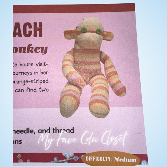 ***NEW***How to Make a Sock Monkey Book (9 animal designs) + 14 prs of Socks - Picture 9 of 10